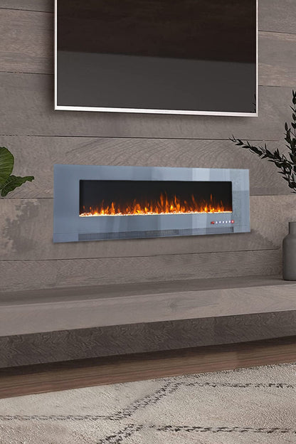 50/60 inch Electric Fireplace 5000 BTU Wall Mounted Fireplaces Heater - House Comfort