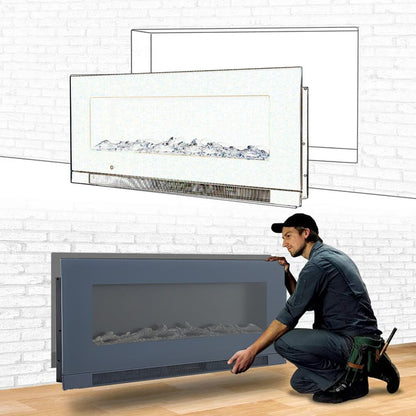 50/60 inch Electric Fireplace 5000 BTU Wall Mounted Fireplaces Heater - House Comfort
