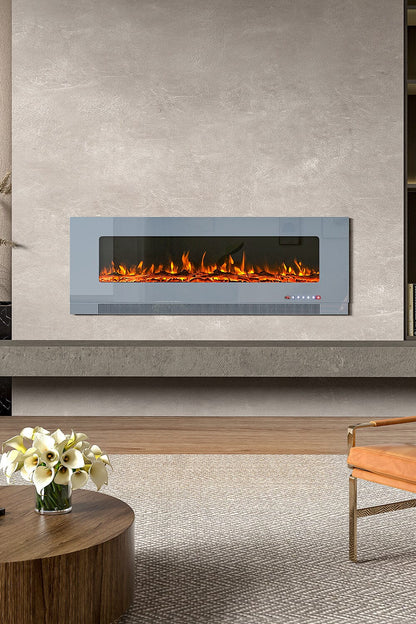 50/60 inch Electric Fireplace 5000 BTU Wall Mounted Fireplaces Heater - House Comfort