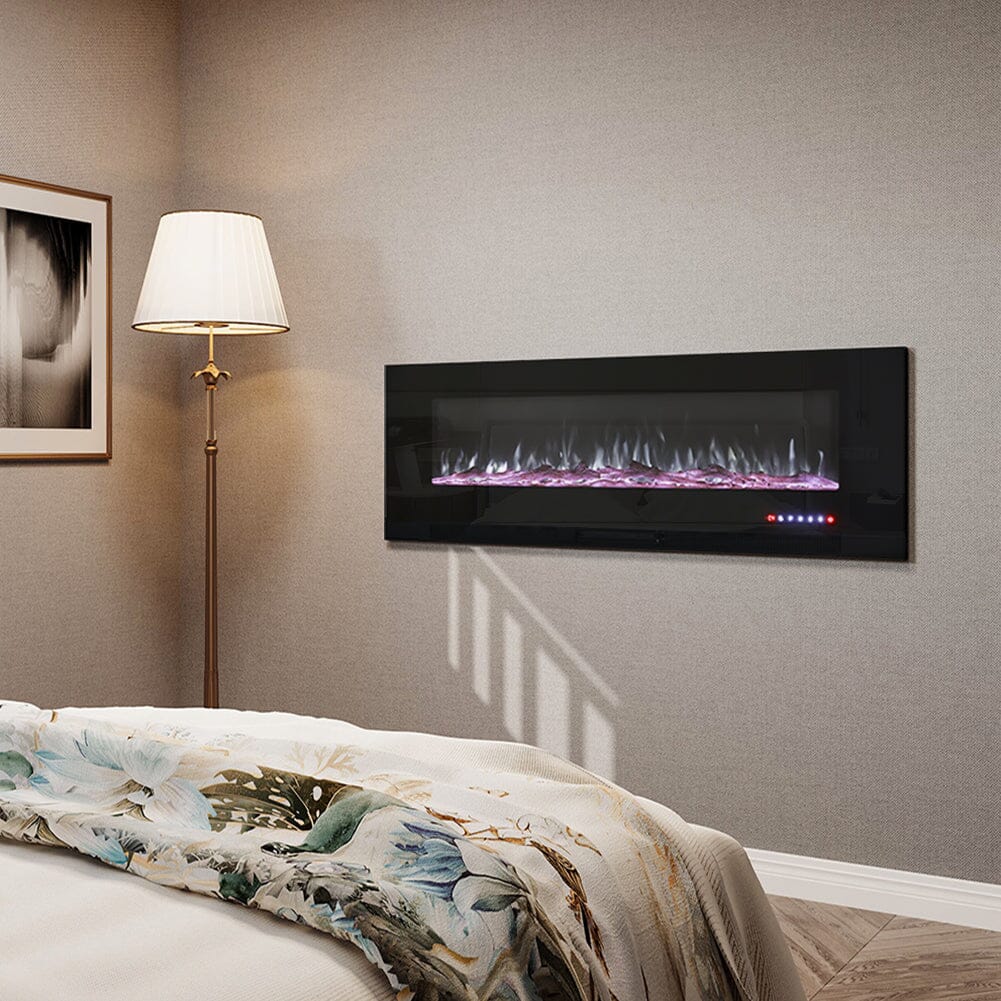 50/60 inch Wall Mounted Electric Fireplaces 5000BTU Inset Fireplace Heater - House Comfort