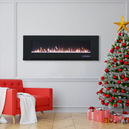 50/60 inch Wall Mounted Electric Fireplaces 5000BTU Inset Fireplace Heater - House Comfort