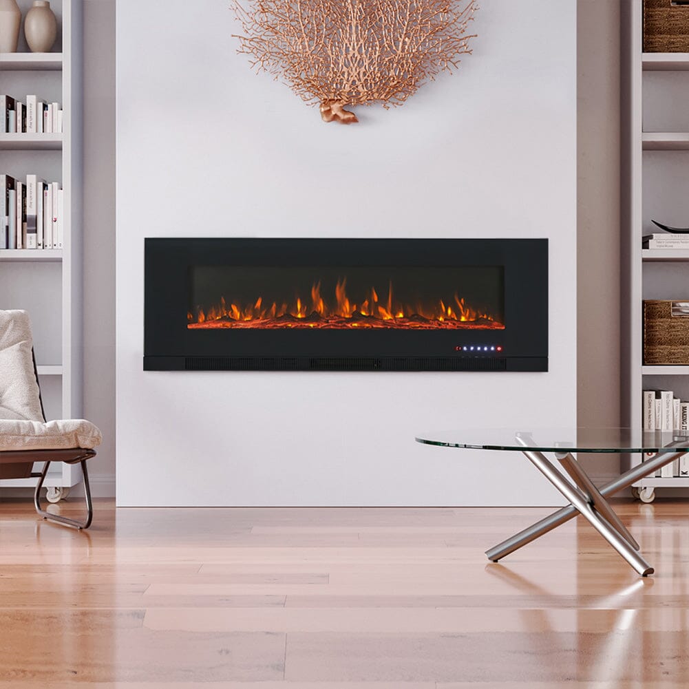 50/60 inch Wall Mounted Electric Fireplaces 5000BTU Inset Fireplace Heater - House Comfort