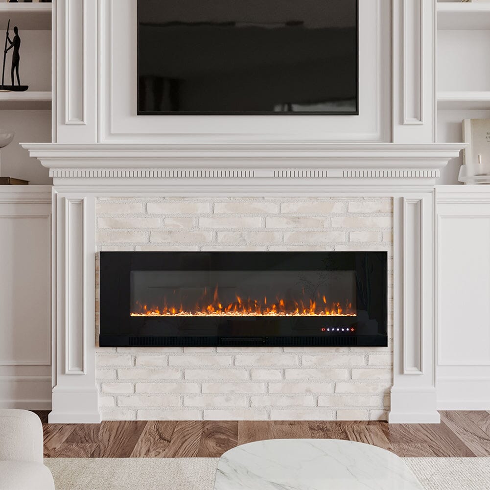 50/60 inch Wall Mounted Electric Fireplaces 5000BTU Inset Fireplace Heater - House Comfort
