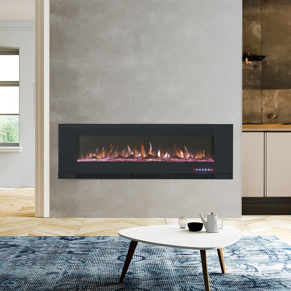 50/60 inch Wall Mounted Electric Fireplaces 5000BTU Inset Fireplace Heater - House Comfort