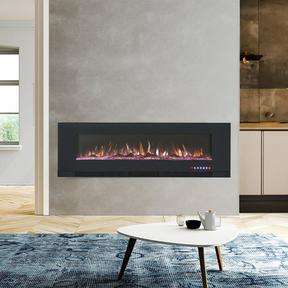 50/60 inch Wall Mounted Electric Fireplaces 5000BTU Inset Fireplace Heater - House Comfort