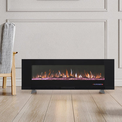 50/60 inch Wall Mounted Electric Fireplaces 5000BTU Inset Fireplace Heater - House Comfort