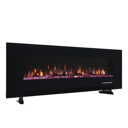 50/60 inch Wall Mounted Electric Fireplaces 5000BTU Inset Fireplace Heater - House Comfort