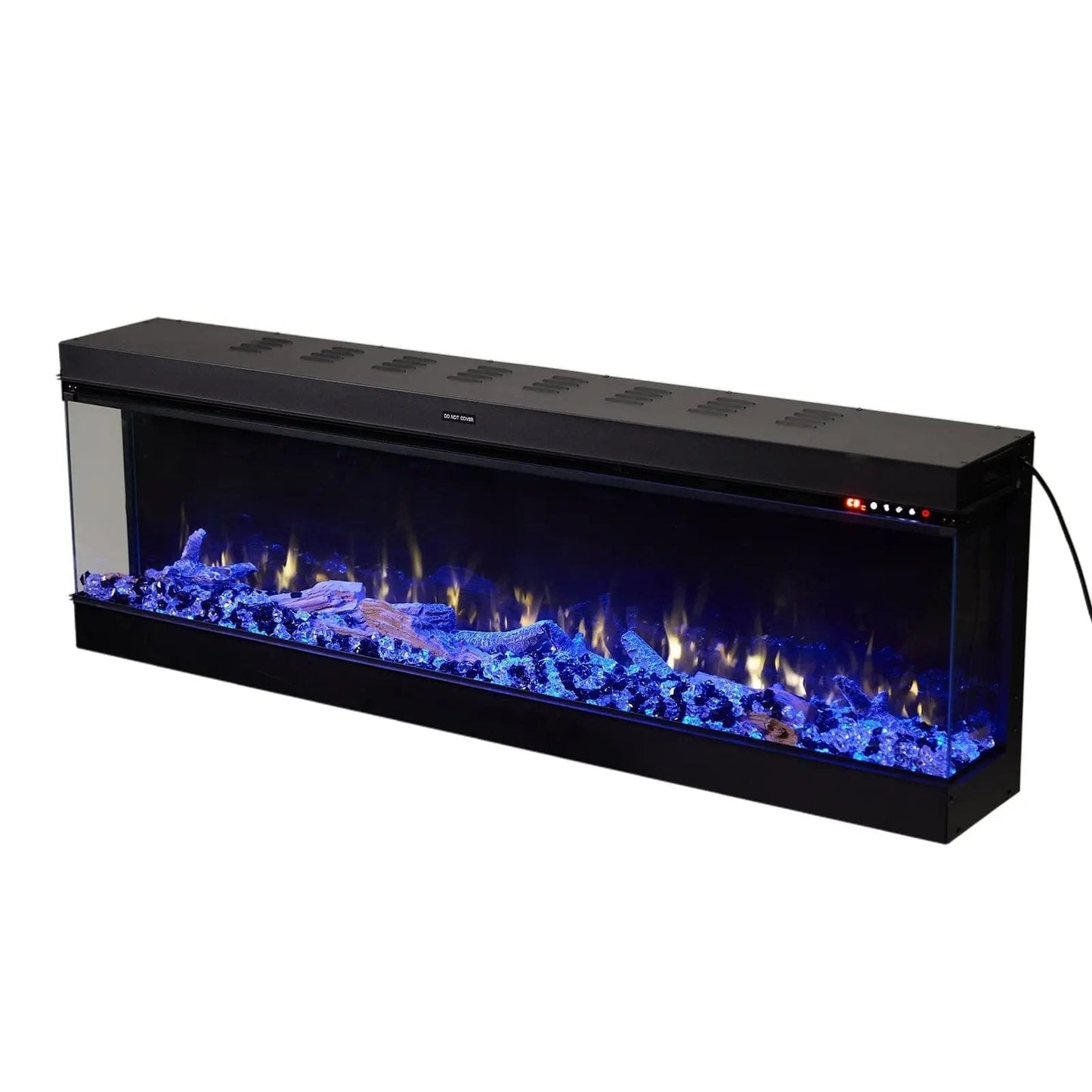 50/60/70/80inch 3 - sided Electric Fireplace with Adjustable Color, Temperature and Timing, Controlled by APP - House Comfort
