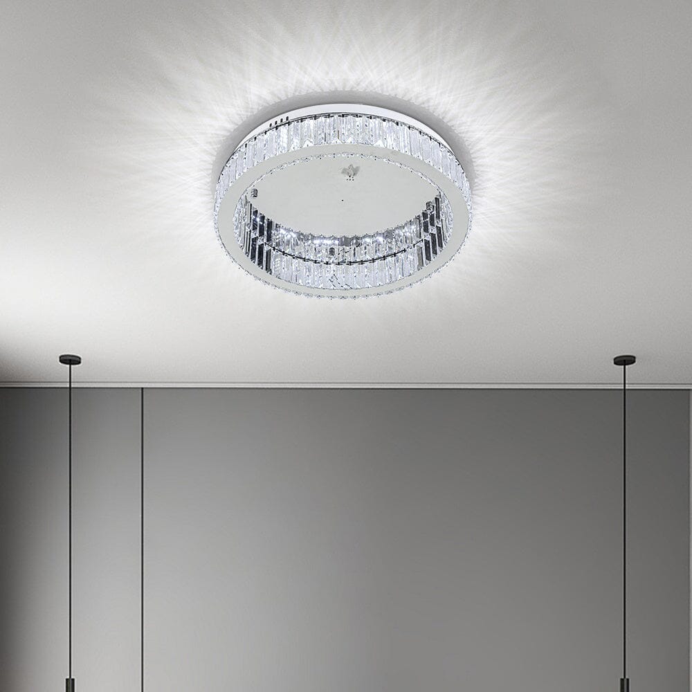 50cm Dia Modern Round Crystal Ceiling Light - House Comfort