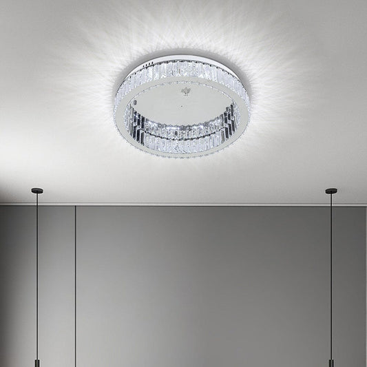 50cm Dia Modern Round Crystal Ceiling Light - House Comfort