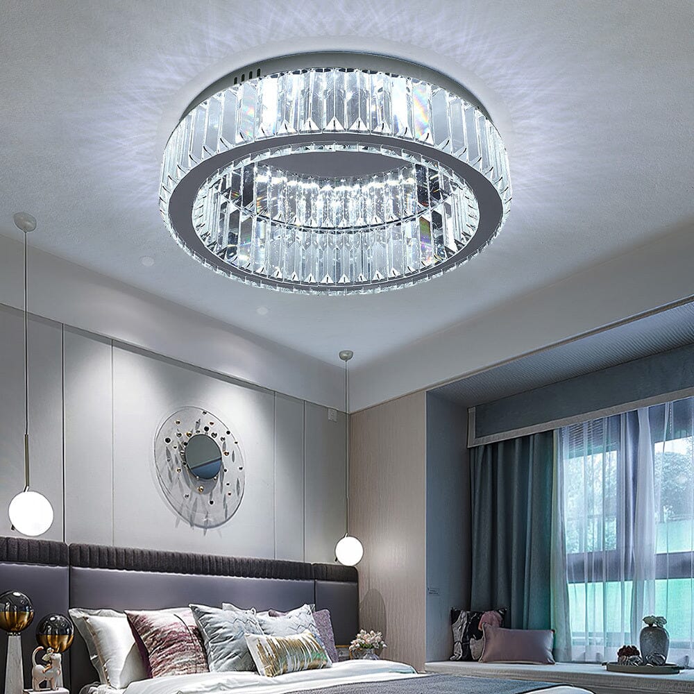 50cm Dia Modern Round Crystal Ceiling Light - House Comfort