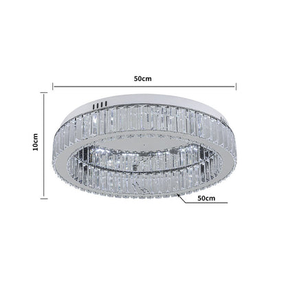 50cm Dia Modern Round Crystal Ceiling Light - House Comfort