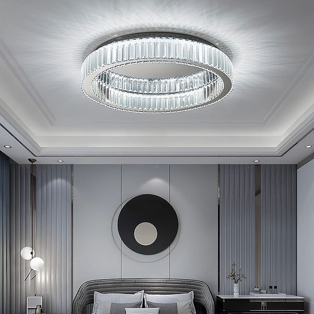 50cm Dia Modern Round Crystal Ceiling Light - House Comfort