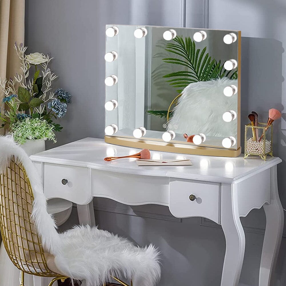 50cm W Rectangle Hollywood LED Lighted Cosmetic Mirror - House Comfort