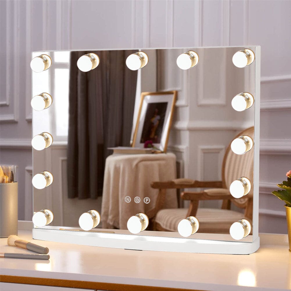 50cm W Rectangle Hollywood LED Lighted Cosmetic Mirror - House Comfort