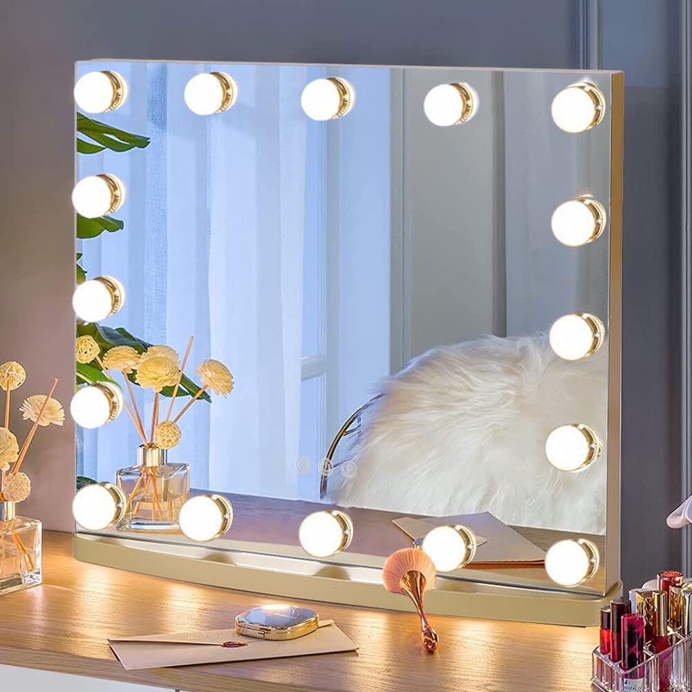 50cm W Rectangle Hollywood LED Lighted Cosmetic Mirror - House Comfort