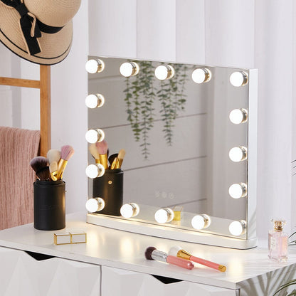 50cm W Rectangle Hollywood LED Lighted Cosmetic Mirror - House Comfort