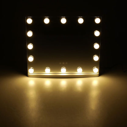 50cm W Rectangle Hollywood LED Lighted Cosmetic Mirror - House Comfort