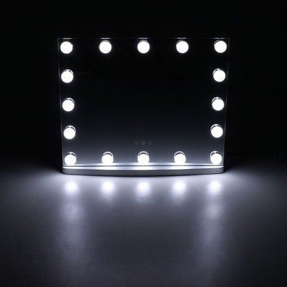 50cm W Rectangle Hollywood LED Lighted Cosmetic Mirror - House Comfort