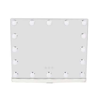 50cm W Rectangle Hollywood LED Lighted Cosmetic Mirror - House Comfort