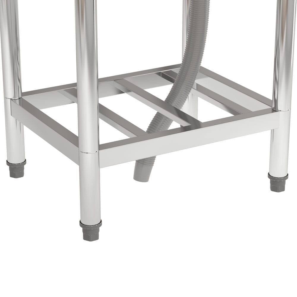 50cm W Silver Kitchen Commercial Sink Stainless Steel with Shelf - House Comfort