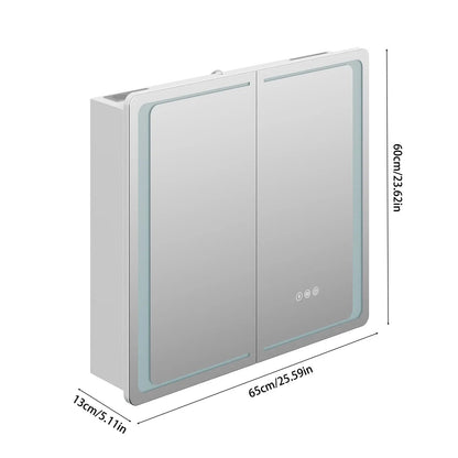50x70cm / 65x60cm LED Bathroom Mirror Cabinet with Bluetooth & Fog - Free Technology - House Comfort