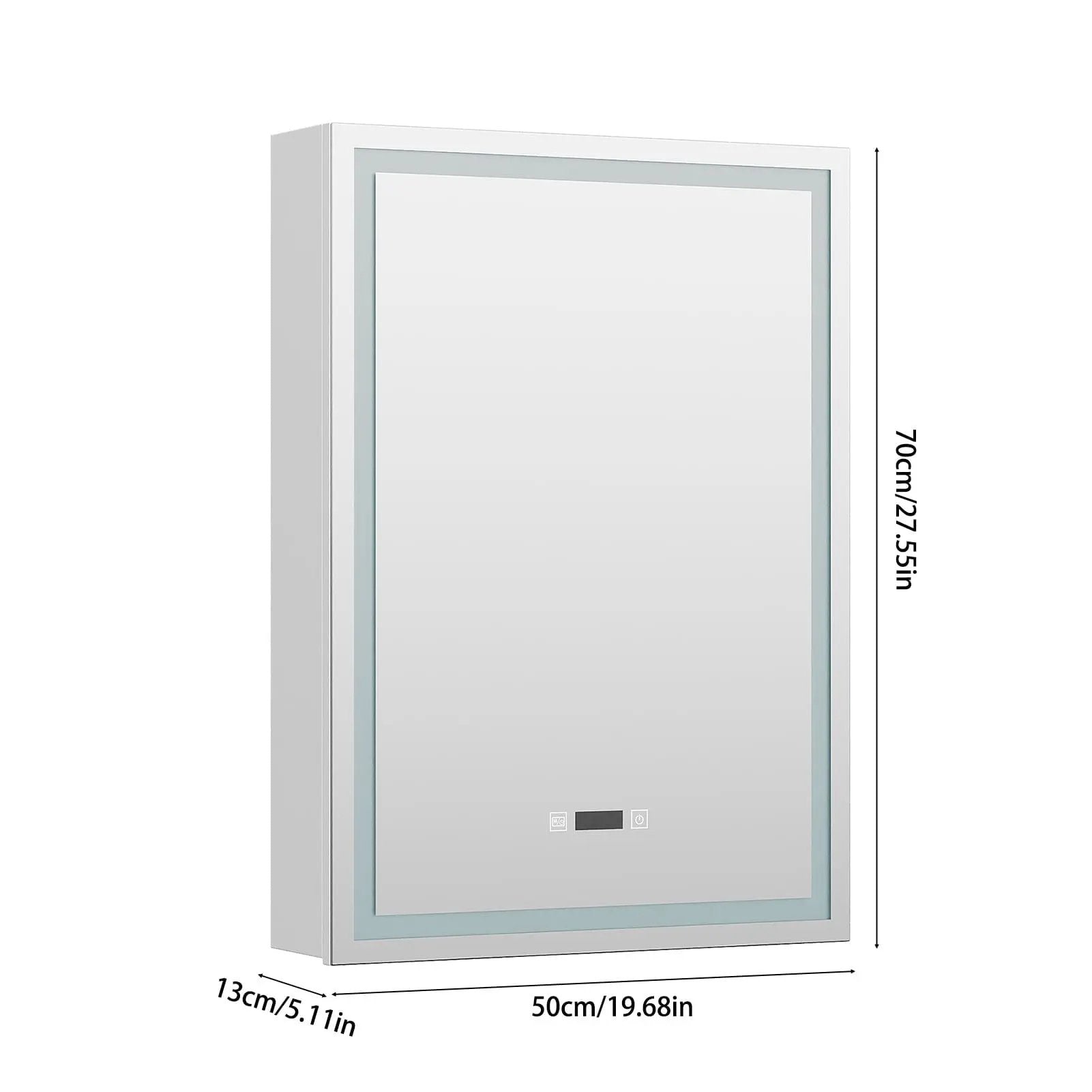 50x70cm / 65x60cm LED Bathroom Mirror Cabinet with Bluetooth & Fog - Free Technology - House Comfort