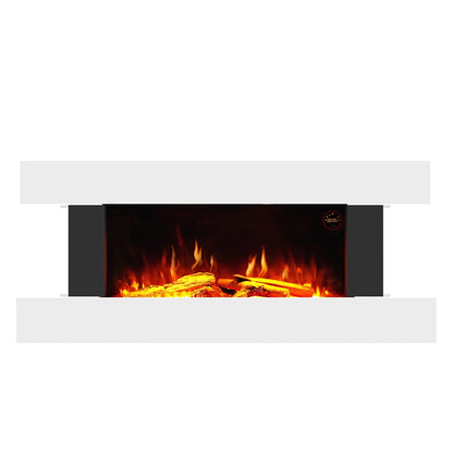 52 Inch Electric Fireplace Set 2000W Wall Mounted Heater Remote Control Fireplaces - House Comfort