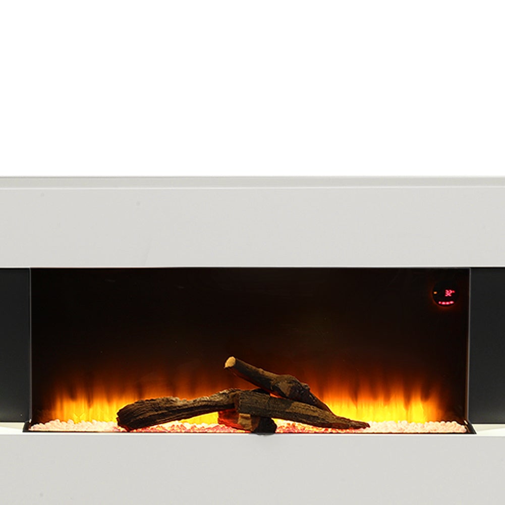 52 Inch Electric Fireplace Set 2000W Wall Mounted Heater Remote Control Fireplaces - House Comfort