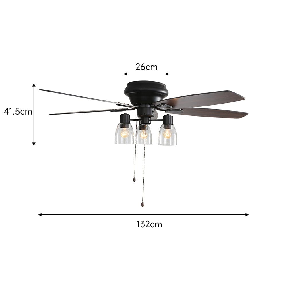 52 - inch Low Profile Ceiling Fan Light with Remote - House Comfort