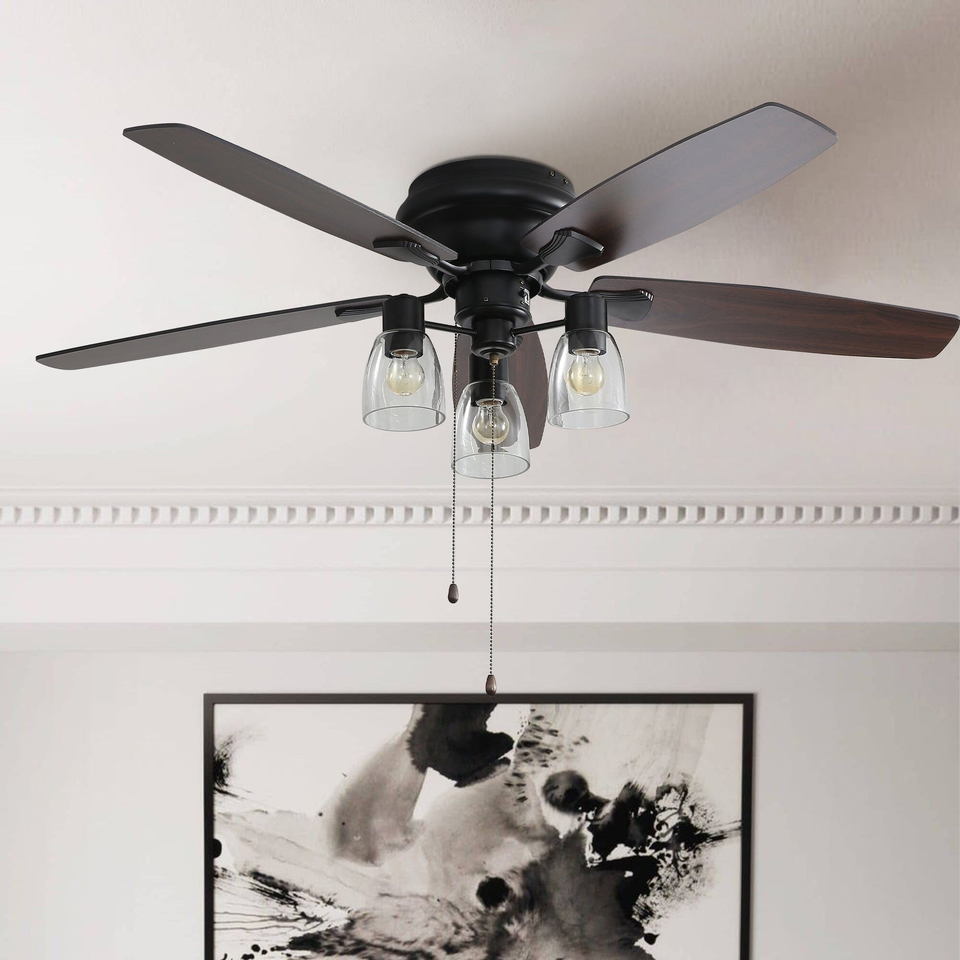 52 - inch Low Profile Ceiling Fan Light with Remote - House Comfort
