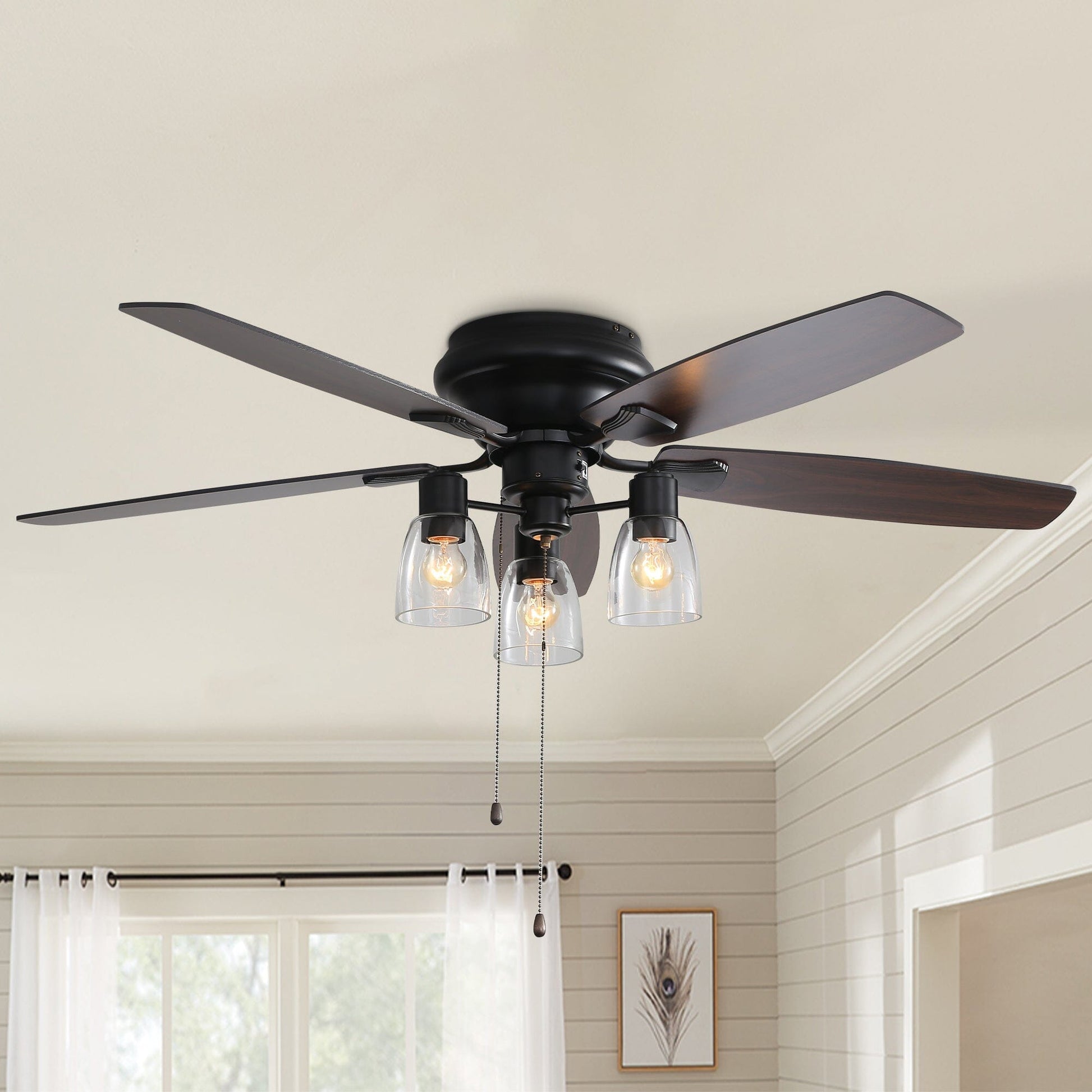52 - inch Low Profile Ceiling Fan Light with Remote - House Comfort