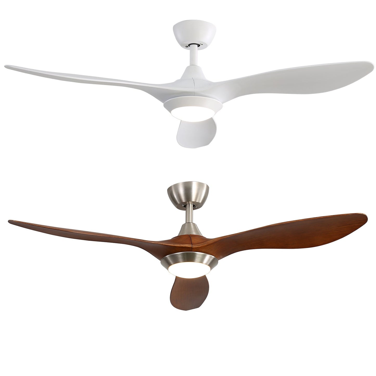 52 inch Reversible Ceiling Fan W/Light Remote Control 3/5 Blades 5 Speed Timer - House Comfort