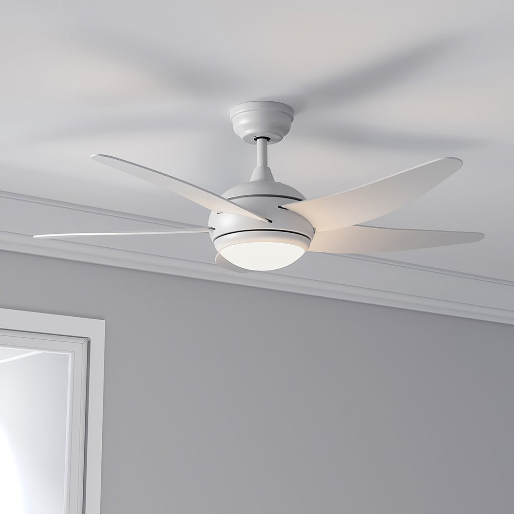 52 inch Reversible Ceiling Fan W/Light Remote Control 3/5 Blades 5 Speed Timer - House Comfort
