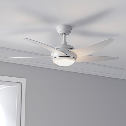 52 inch Reversible Ceiling Fan W/Light Remote Control 3/5 Blades 5 Speed Timer - House Comfort