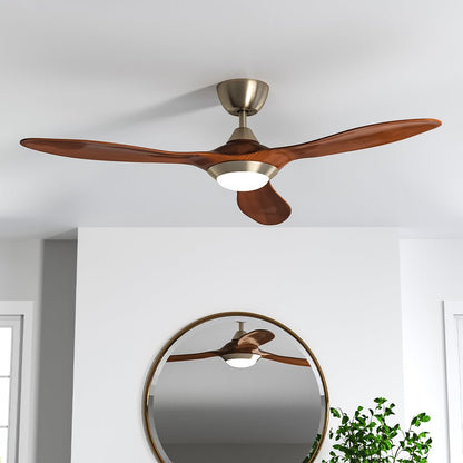 52 inch Reversible Ceiling Fan W/Light Remote Control 3/5 Blades 5 Speed Timer - House Comfort
