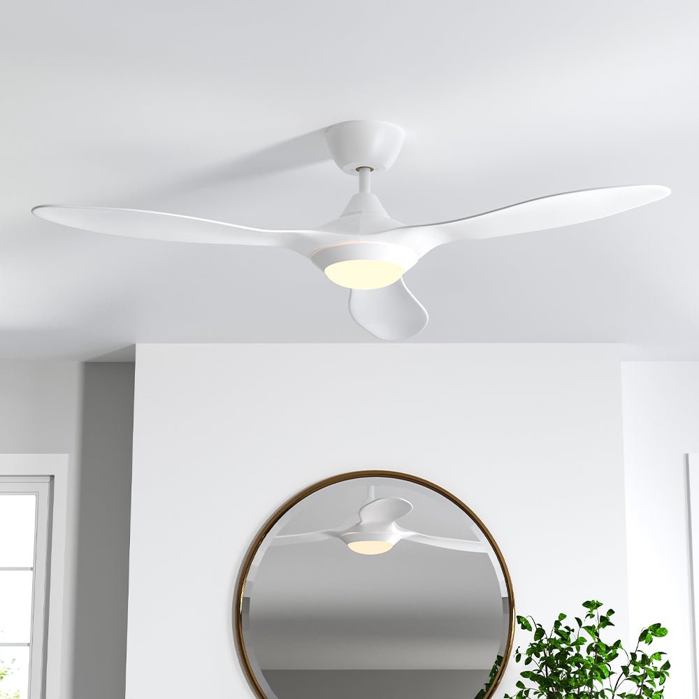 52 inch Reversible Ceiling Fan W/Light Remote Control 3/5 Blades 5 Speed Timer - House Comfort