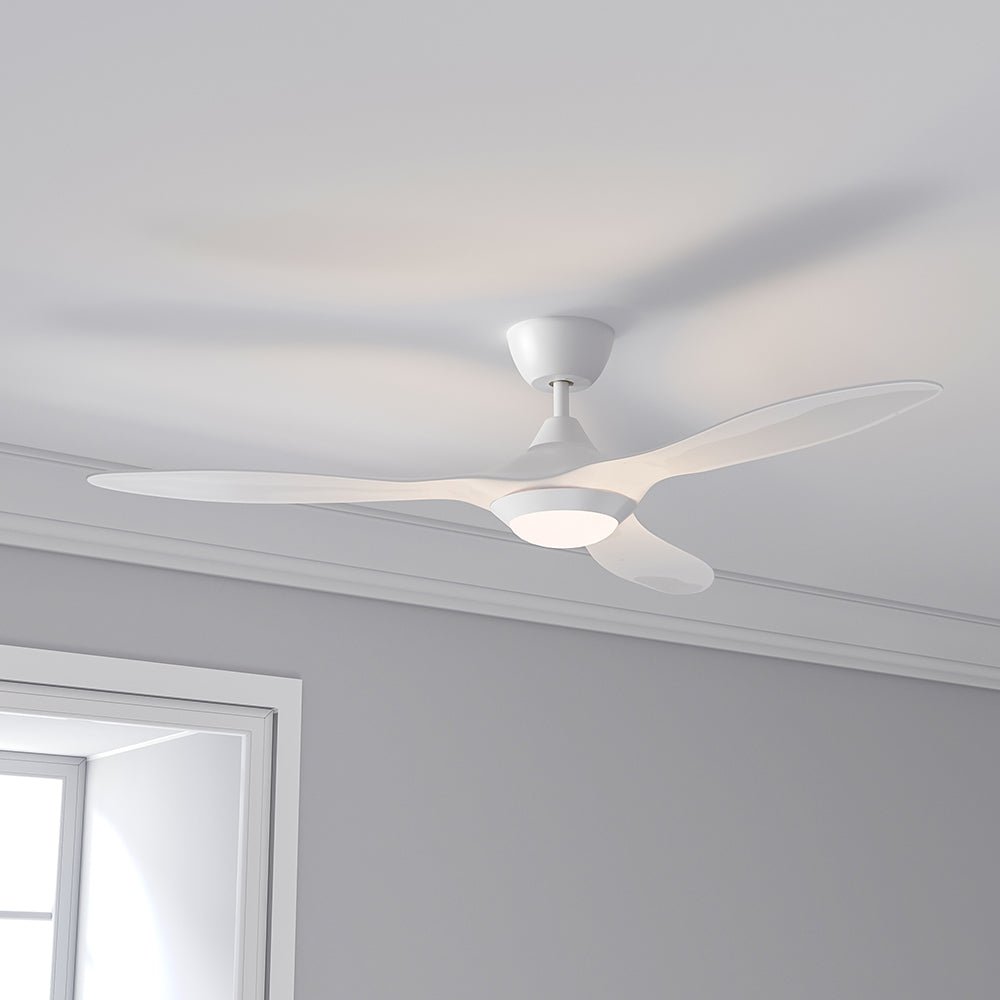 52 inch Reversible Ceiling Fan W/Light Remote Control 3/5 Blades 5 Speed Timer - House Comfort