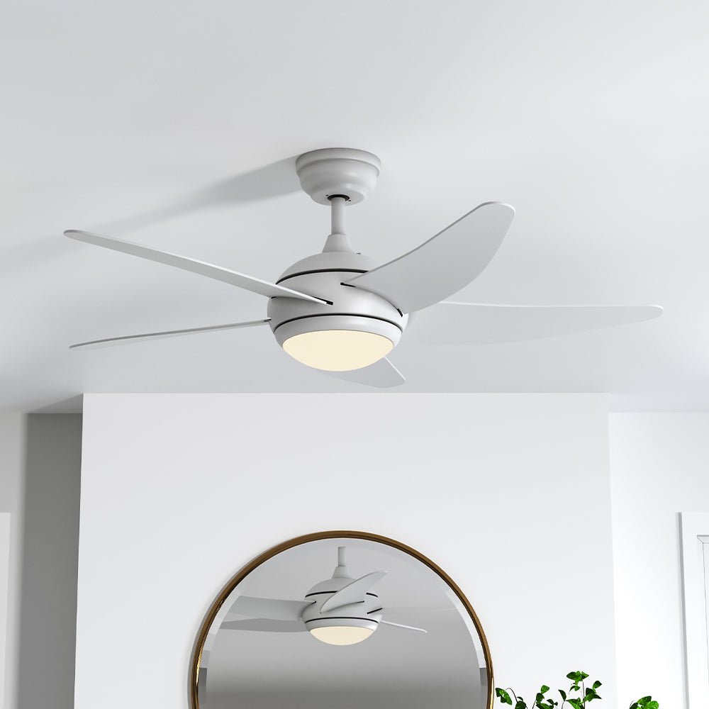52 inch Reversible Ceiling Fan W/Light Remote Control 3/5 Blades 5 Speed Timer - House Comfort