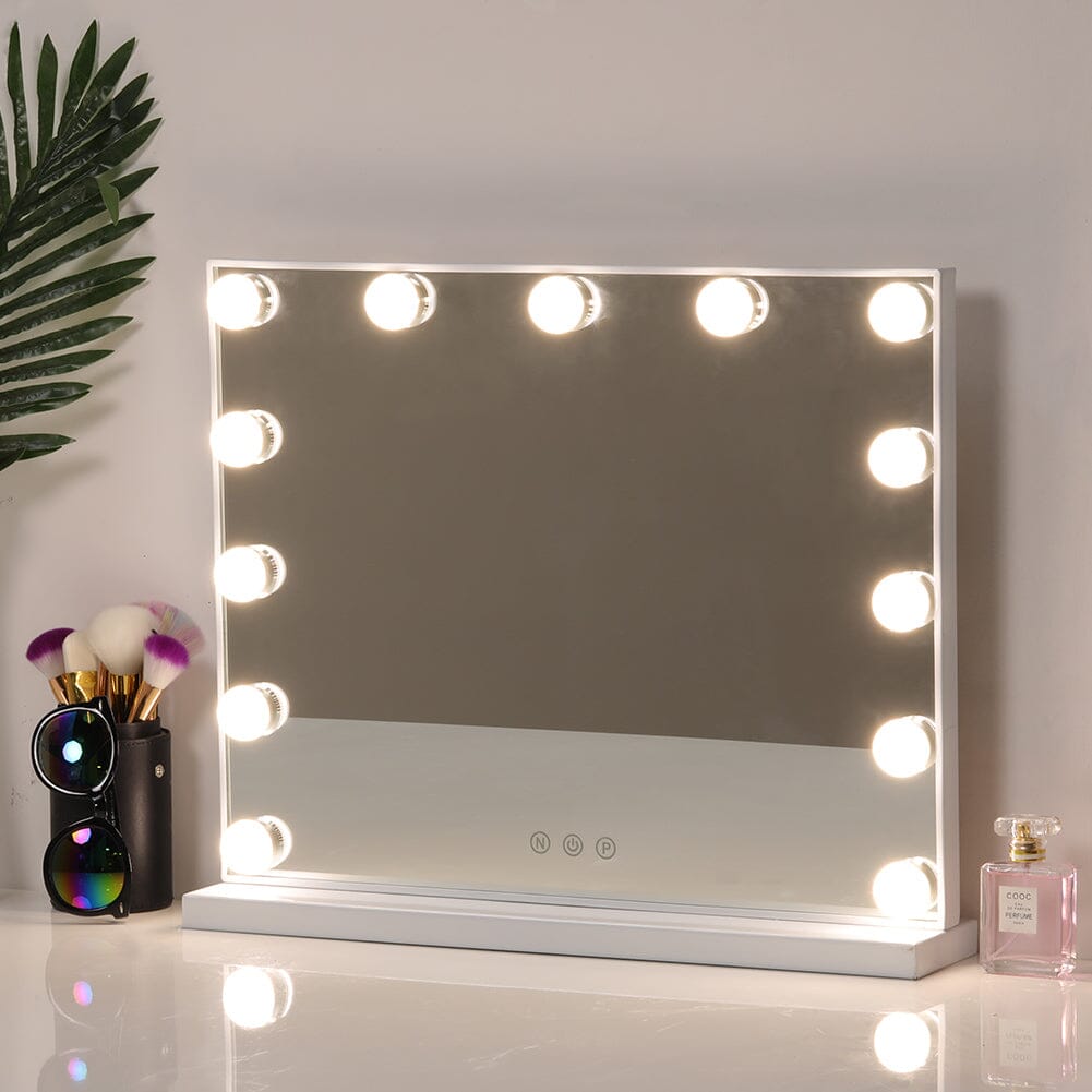 52cm W Fashion Vanity Hollywood Mirror with LED Light & Touch Dimmable Bulb - House Comfort