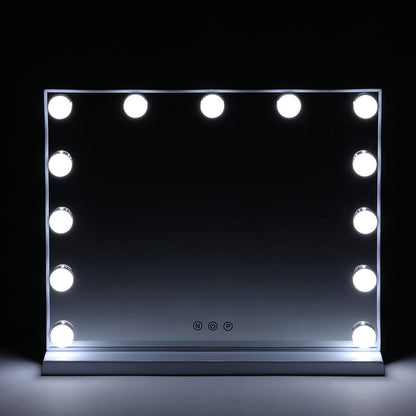 52cm W Fashion Vanity Hollywood Mirror with LED Light & Touch Dimmable Bulb - House Comfort