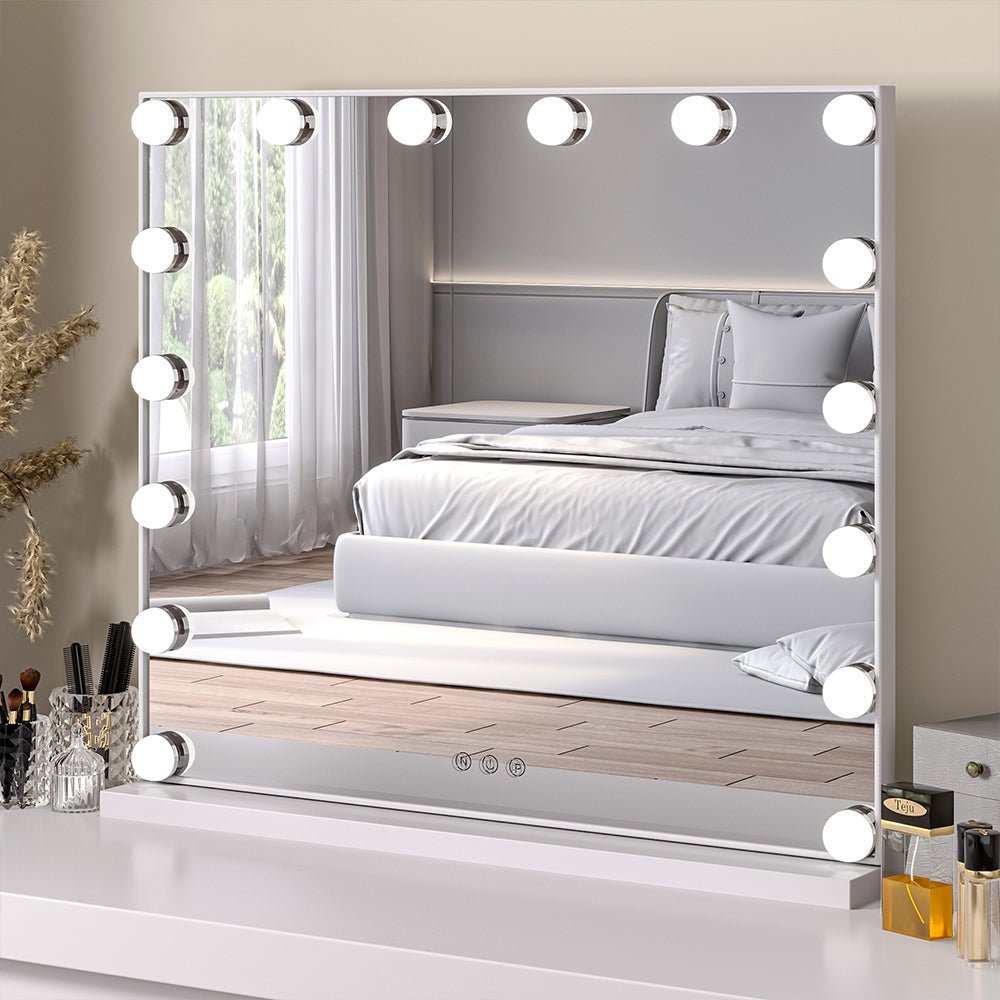 52cm W Fashion Vanity Hollywood Mirror with LED Light & Touch Dimmable Bulb - House Comfort