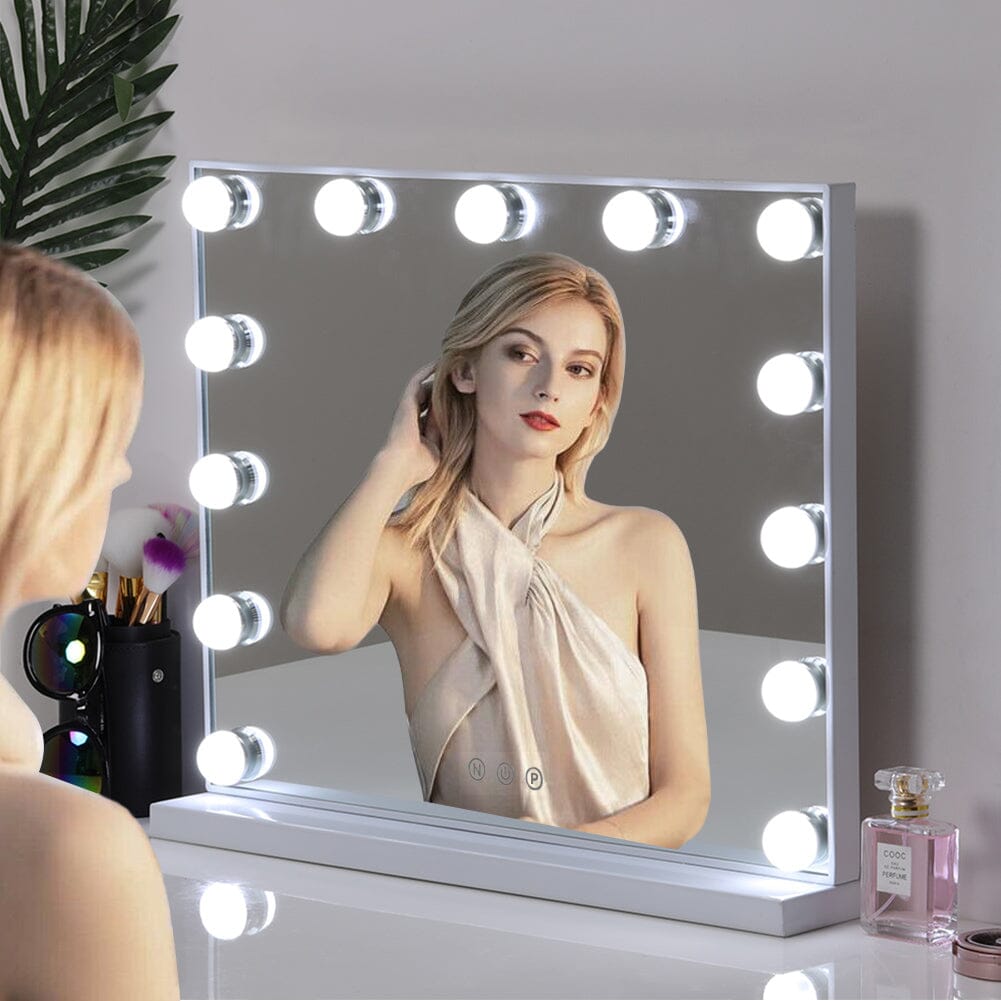 52cm W Fashion Vanity Hollywood Mirror with LED Light & Touch Dimmable Bulb - House Comfort