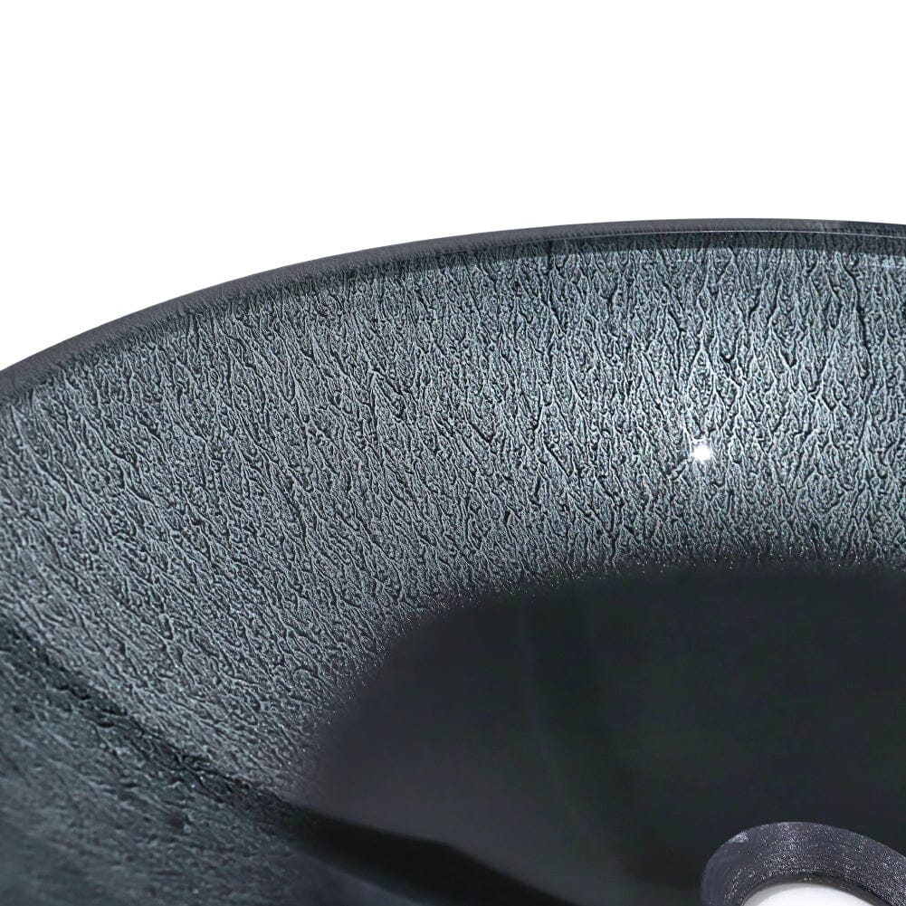 54cm W Oval Bathroom Art Tempered Glass Sink - House Comfort