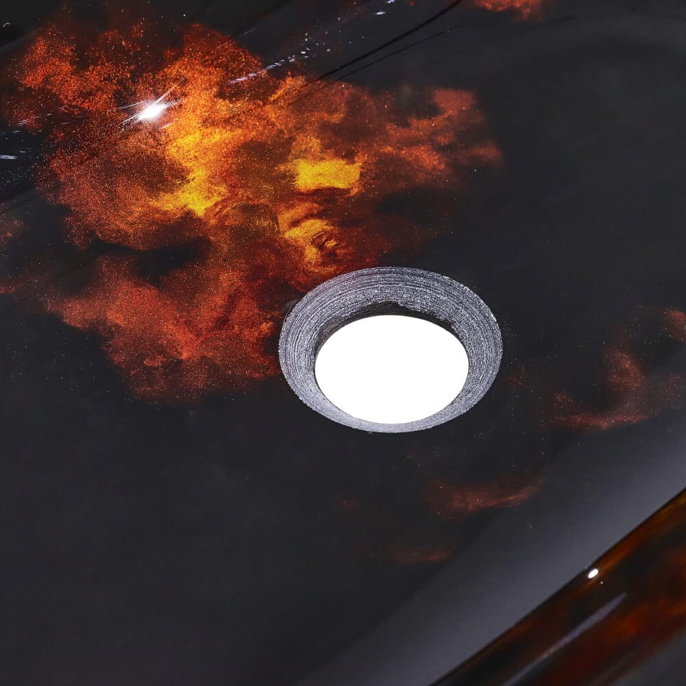 54cm W Oval Bathroom Art Tempered Glass Sink - House Comfort