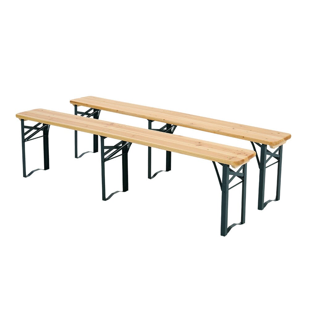 5.5ft L Folding Beer Table Chair Bench Set for Garden - House Comfort