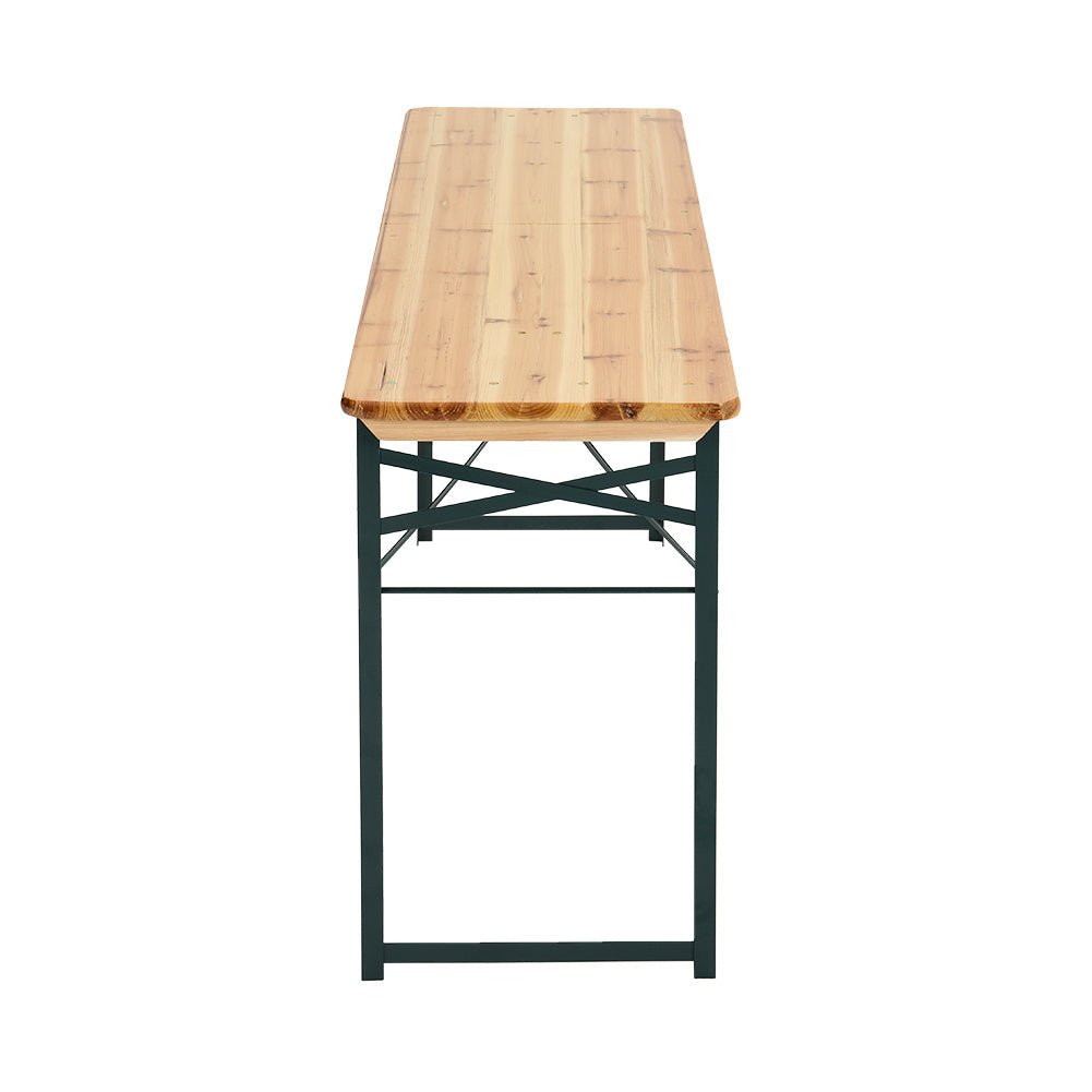 5.5ft L Folding Beer Table Chair Bench Set for Garden - House Comfort