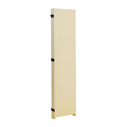 5ft W x 5ft H 2 Style Bamboo Woven 4 - Panel Folding Room Divider - House Comfort