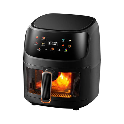 5L White/Black Digital Smart Air Fryer with Visible Window - House Comfort