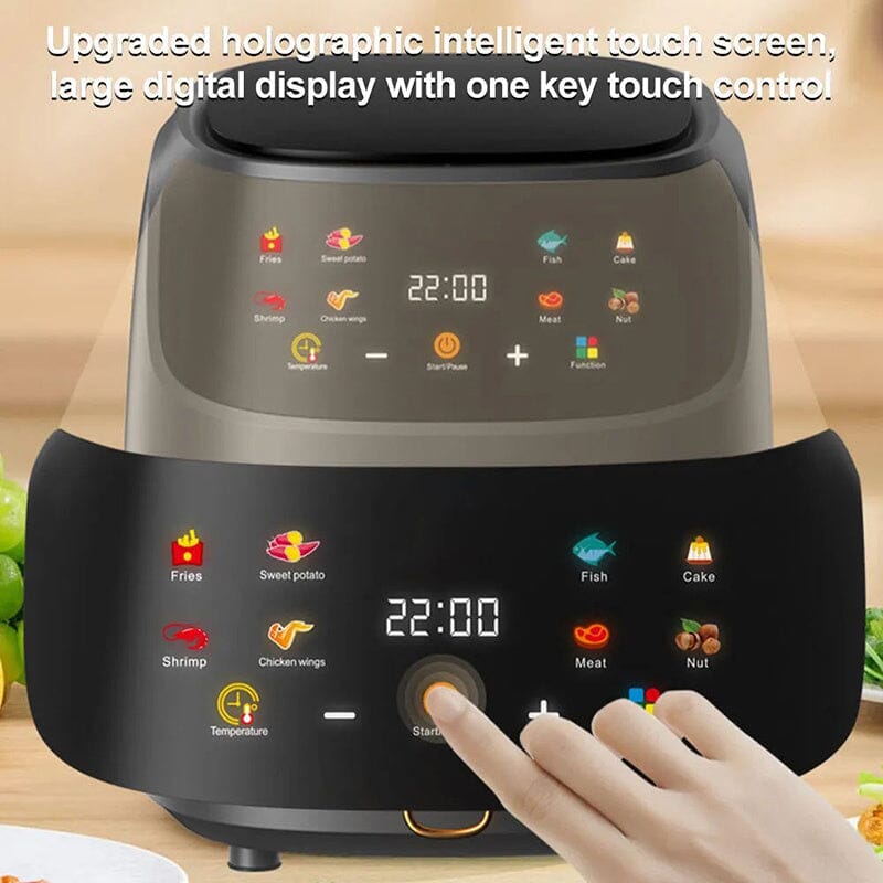 5L White/Black Digital Smart Air Fryer with Visible Window - House Comfort